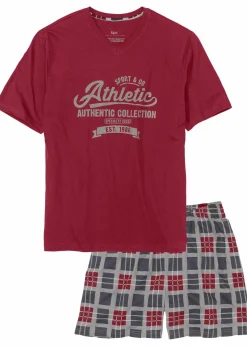 bonprix Wäsche|Große Größen|Shorty (2-tlg. Set) rot+grau kariert