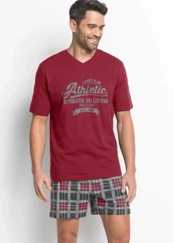 bonprix Wäsche|Große Größen|Shorty (2-tlg. Set) rot+grau kariert