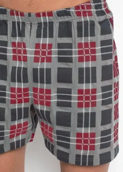 bonprix Wäsche|Große Größen|Shorty (2-tlg. Set) rot+grau kariert
