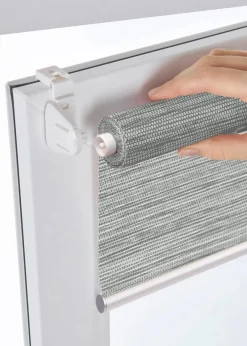 bonprix Rollos|Sichtschutzrollo in Bambus Optik silbergrau