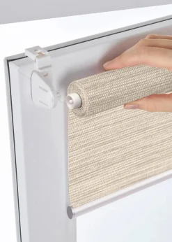 bonprix Rollos|Sichtschutzrollo in Bambus Optik creme