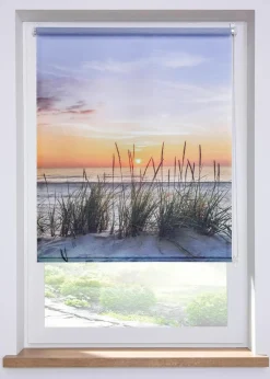 bonprix Rollos|Sichtschutzrollo mit Strand-Motiv natur