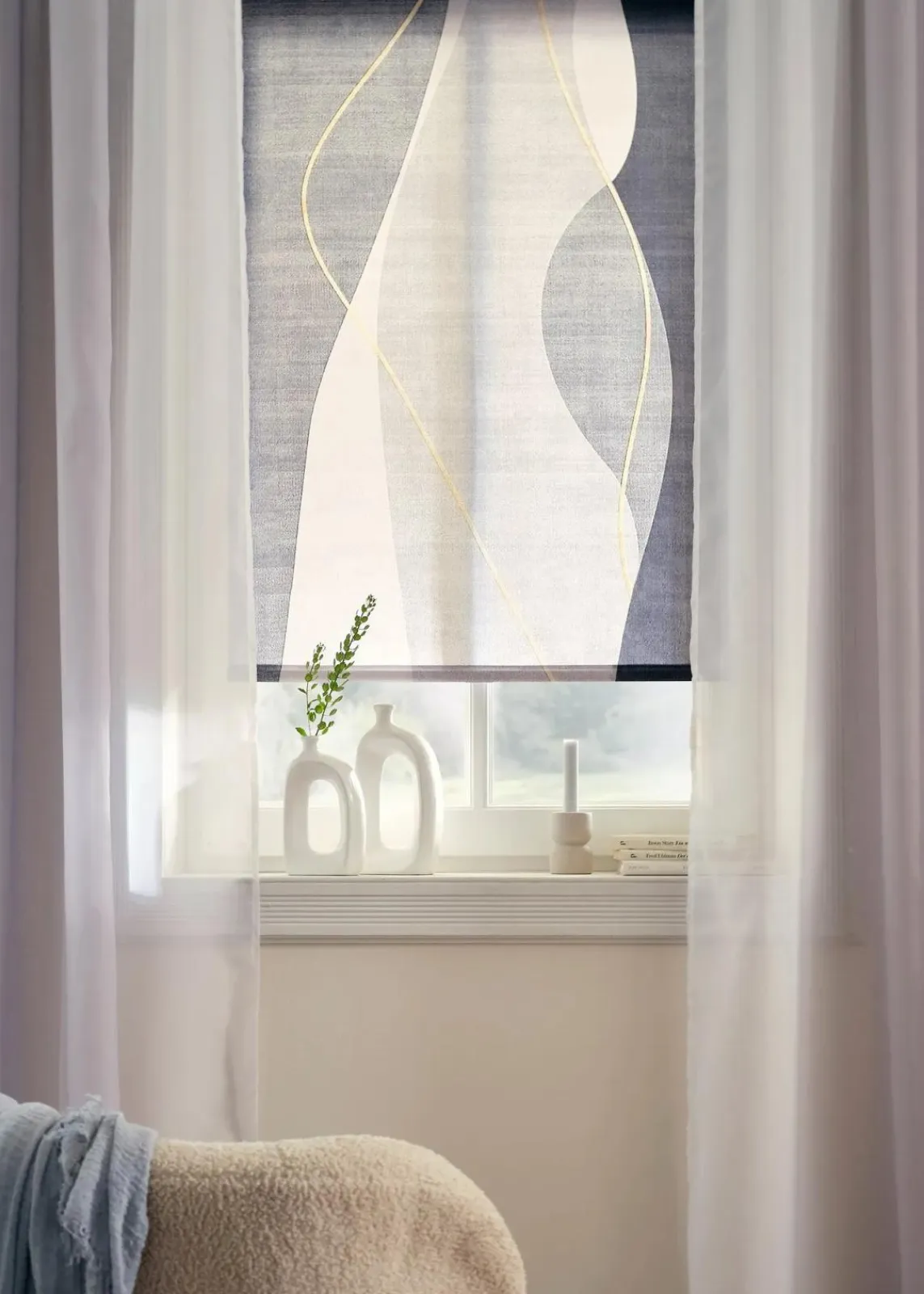 bonprix Rollos|Sichtschutzrollo mit Struktur grau