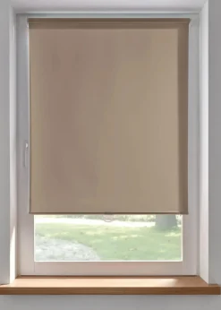 bonprix Rollos|Sichtschutzrollo schnurlos einfarbig taupe