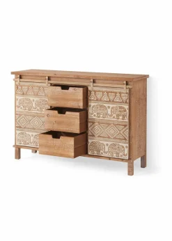 bonprix Kommoden & Sideboards|Sideboard mit Elefant-Design natur