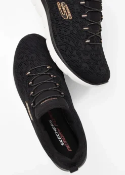 Skechers High Heels|Komfortschuhe|Komfort-Sneaker mit Memory Foam schwarz leo bedruckt