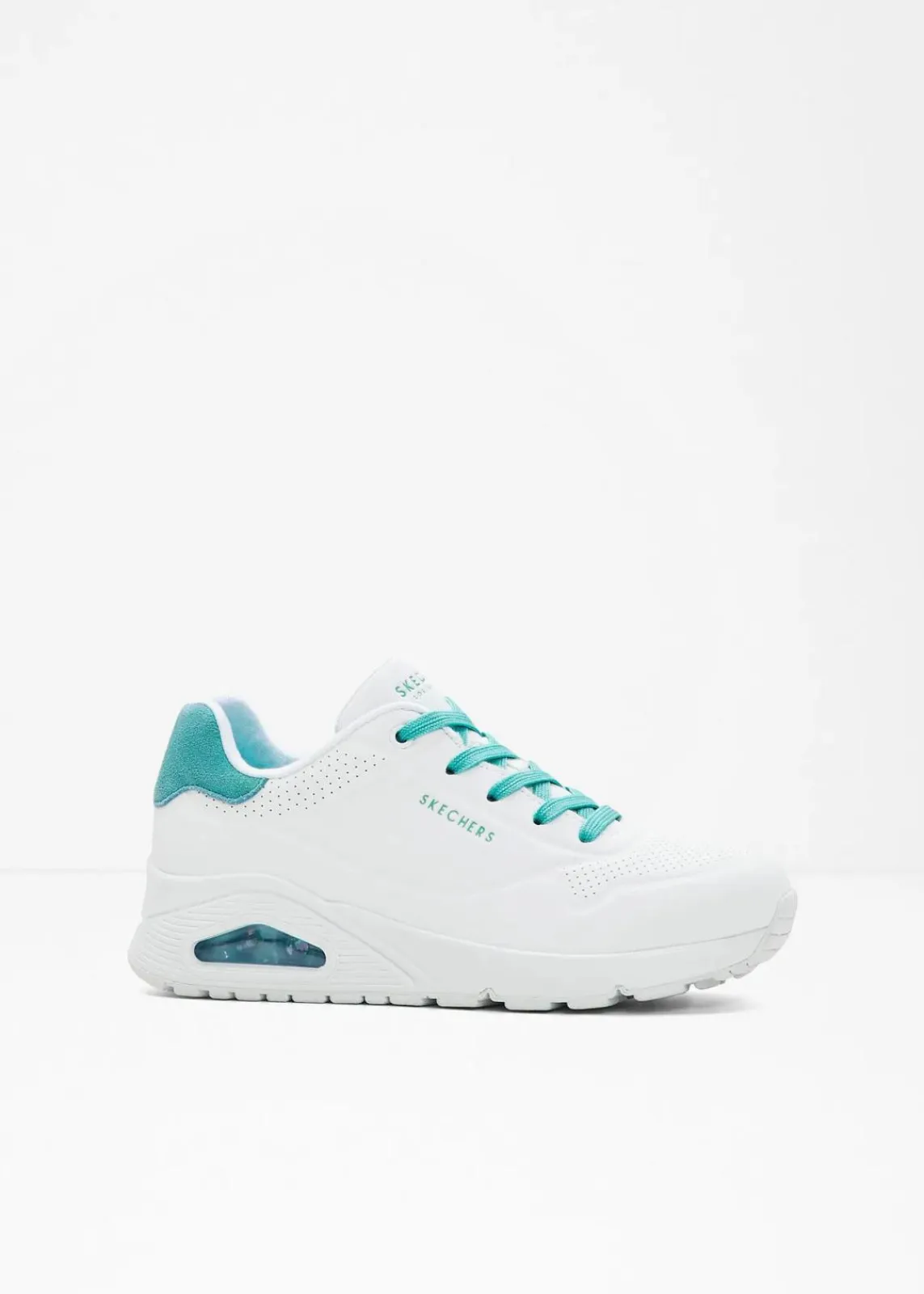 Skechers High Heels|Sneaker|Sneaker mit Memory Foam weiß/mint