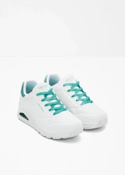 Skechers High Heels|Sneaker|Sneaker mit Memory Foam weiß/mint