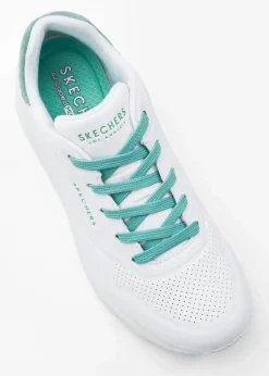 Skechers High Heels|Sneaker|Sneaker mit Memory Foam weiß/mint