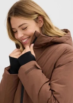 bonprix Bekleidung·Jumpsuits|Bekleidung·Sweat|Skijacke, mit Schneefang hellbraun