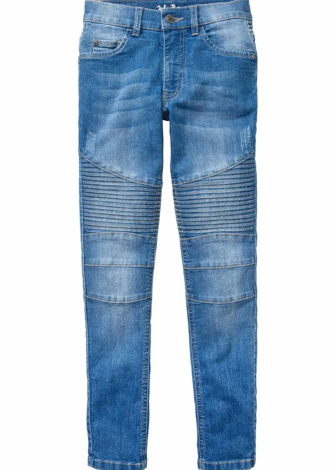 bonprix Jungen 9-16 Jahre·Bademode|Jungen 9-16 Jahre·Jeans|Skinny Fit Stretch-Jeans mit verstellbarem Bund, Straight blau denim