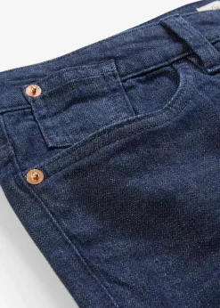 bonprix Jeans|Kurzgrößen|Skinny Jeans Mid Waist, Bio Baumwolle tiefblau denim ungewaschen