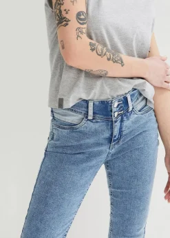 Skinny Jeans Mid Waist, knieumspielend Stretch|bonprix Clearance