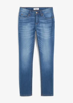 bonprix Jeans|Kurzgrößen|Skinny Jeans Mid Waist, Stretch blau used