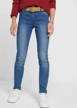 bonprix Mädchen 9-16 Jahre·Jeans|Skinny-Jeans Mid Waist blau denim