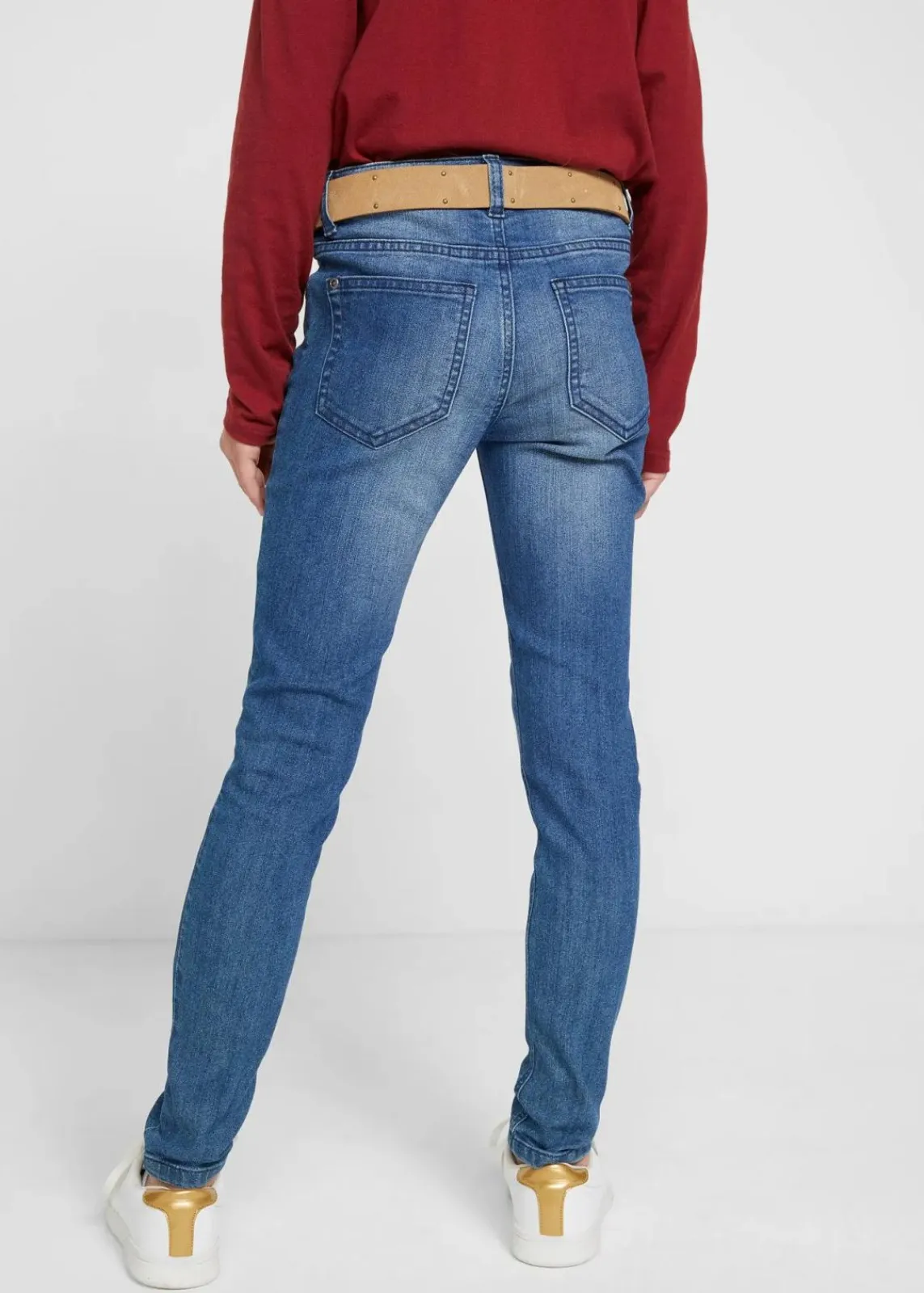 bonprix Mädchen 9-16 Jahre·Jeans|Skinny-Jeans Mid Waist blau denim