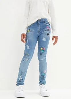 bonprix Mädchen 9-16 Jahre·Jeans|Skinny-Jeans Mid Waist hellblau denim