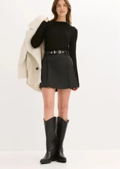 bonprix Bekleidung·Outdoorbekleidung|Bekleidung·Kleider|Skort dunkelanthrazit meliert