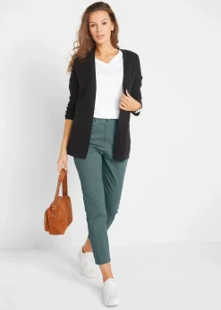 bonprix Bekleidung·Kleider|Slim Fit 7/8-Hose, High Waist eukalyptusgrün