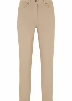 bonprix Bekleidung·Kleider|Slim Fit 7/8-Hose, High Waist sand