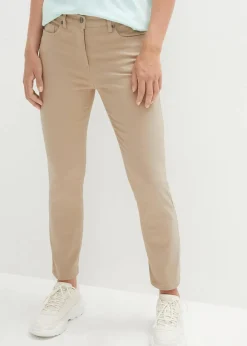 bonprix Bekleidung·Kleider|Slim Fit 7/8-Hose, High Waist sand