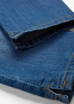 bonprix Bekleidung·Shirts & Tops|Jeans|Slim Fit Jeans Mid Waist, cropped blau used