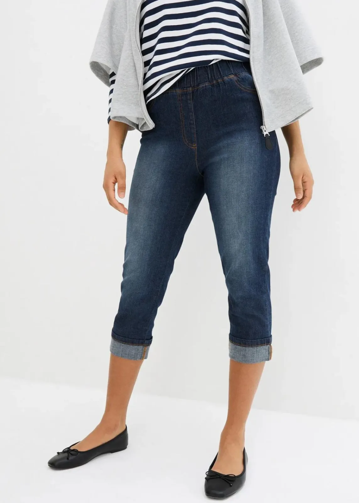 Slim Fit Jeans, Mid Waist, Baumwolle|bonprix Outlet