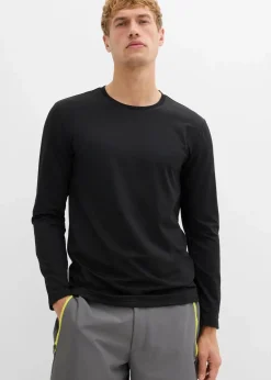 bonprix Große Größen|Basics|Slim Fit Langarm-Thermoshirt (2er Pack) cremeweiß/schwarz