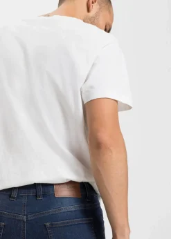 bonprix Große Größen|Jeans|Slim Fit Power-Stretch-Jeans, Tapered (2er Pack) hellblau denim + dunkelblau denim