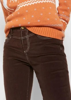 bonprix Bekleidung·Kleider|Hosen|Slim Fit Stretch-Cordhose dunkelbraun used