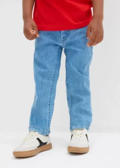 Slim Fit Stretch-Jeans mit verstellbarem Bund, Straight|bonprix Hot