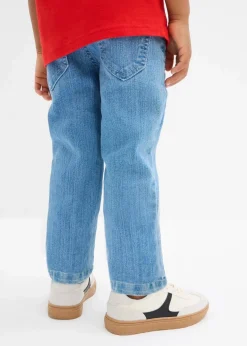 Slim Fit Stretch-Jeans mit verstellbarem Bund, Straight|bonprix Hot