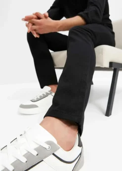 bonprix Große Größen|Basics|Slim Fit Stretch-Jeans, Straight schwarz