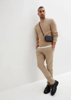 bonprix Hosen|Slim Fit Stretch-Schlupfhose, Straight new khaki