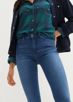 bonprix Bekleidung·Shirts & Tops|Jeans|Slim Jeans High Waist, Shaping blau used