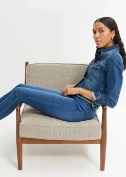 bonprix Bekleidung·Shirts & Tops|Jeans|Slim Jeans High Waist, Shaping blau used