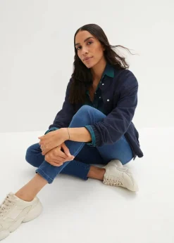 bonprix Bekleidung·Shirts & Tops|Jeans|Slim Jeans High Waist, Shaping blau used