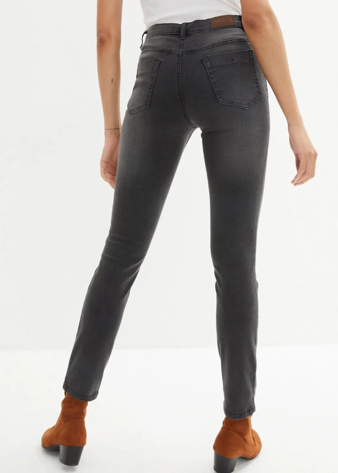 bonprix Jeans|Bekleidung·Shirts & Tops|Slim Jeans High Waist, Shaping schwarz used