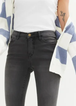 bonprix Jeans|Bekleidung·Shirts & Tops|Slim Jeans High Waist, Shaping schwarz used