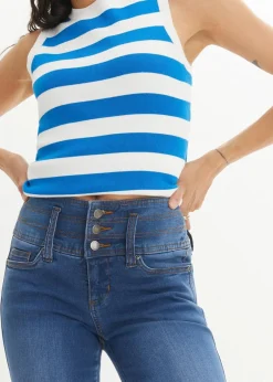bonprix Jeans|Bekleidung·Shirts & Tops|Slim Jeans High Waist, Shaping blau used