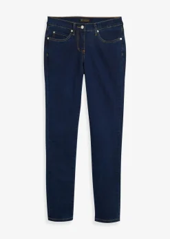 bonprix Jeans|Kurzgrößen|Slim-Fit-Jeans Mid Waist, Super Stretch darkblue stone