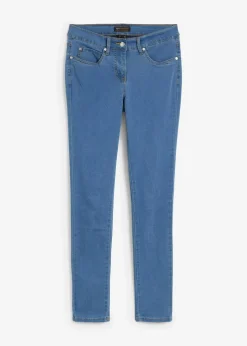 bonprix Jeans|Kurzgrößen|Slim-Fit-Jeans Mid Waist, Super Stretch blue stone