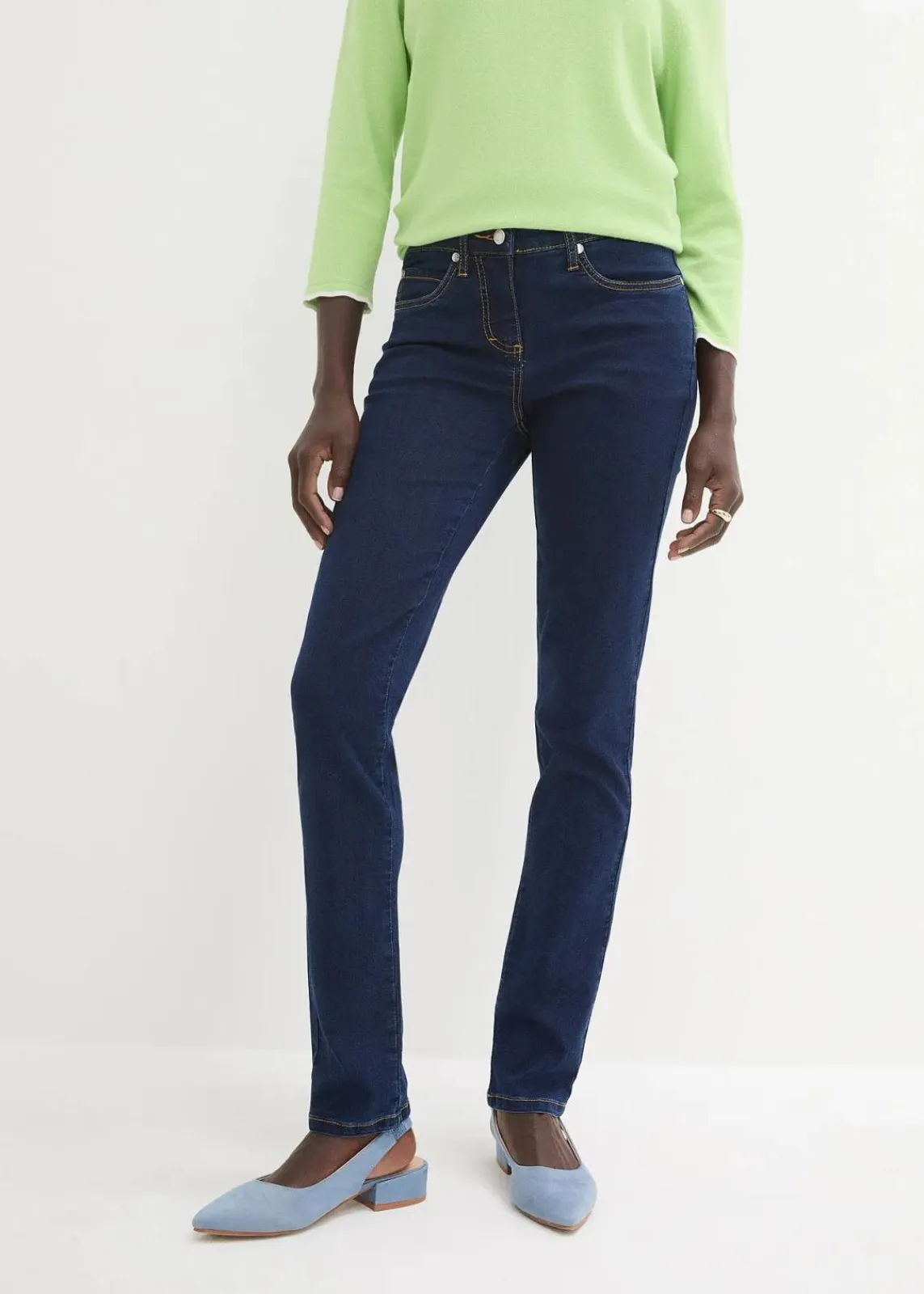 Slim-Fit-Jeans Mid Waist, Super Stretch|bonprix Hot