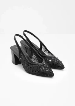 bonprix Pumps|Festliche Mode|Slingpumps schwarz