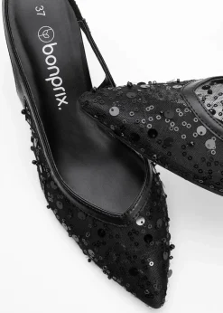 bonprix Pumps|Festliche Mode|Slingpumps schwarz