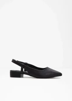 bonprix Pumps|Slingpumps mit flachem Absatz schwarz