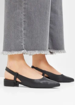 bonprix Pumps|Slingpumps mit flachem Absatz schwarz