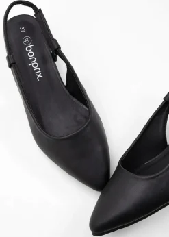 bonprix Pumps|Slingpumps mit flachem Absatz schwarz