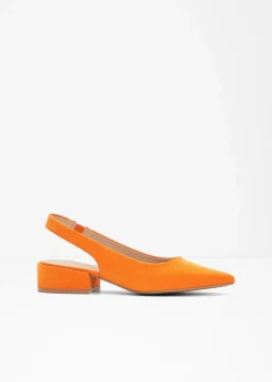 bonprix Pumps|Schuhe & Accessoires In Spezialgrößen·Elastischer Schaft|Slingpumps mit flachem Absatz orange