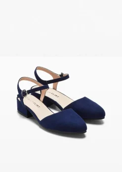 bonprix Pumps|Slingpumps mit niedrigem Absatz dunkelblau